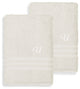 Denzi Bath Towels With Monogrammed Letter, Set of 2, U