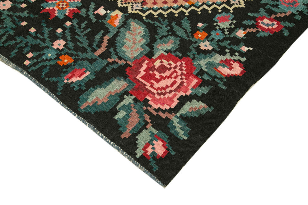 Rug N Carpet - Handmade Moldovian 6' 2'' x 9' 1'' Antique Rose Kilim Rug