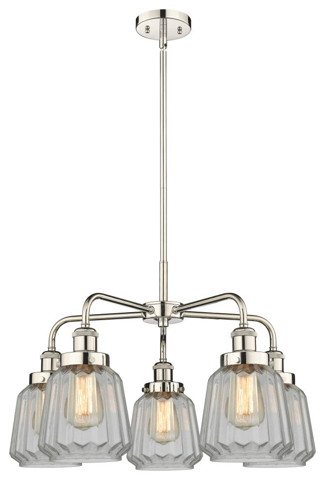 Innovations Chatham 5 24.5" Chandelier Polished Nickel