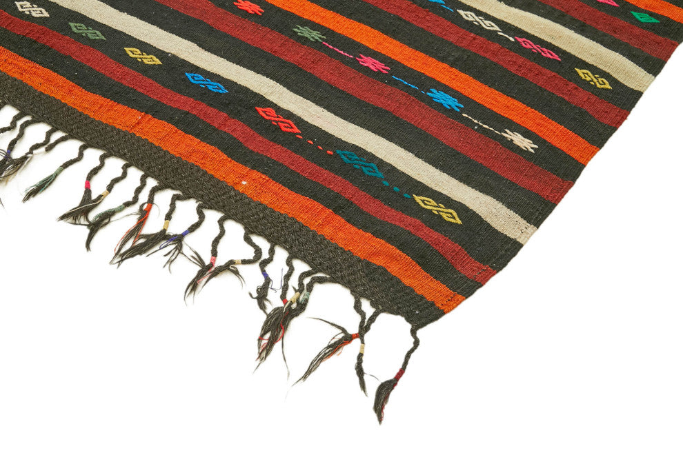 Rug N Carpet - Handmade Oriental 8' 2'' x 11' 1'' Vintage Goat Hair Kilim Rug