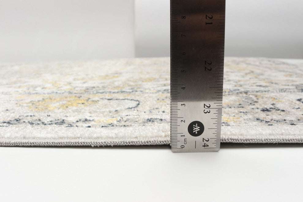 Aqua Legacy Area Rug, Ivory, 6'x9'