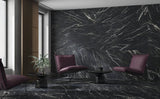 Marquina Black Marble Look Rectified Porcelain Tile Matte, 24"x48"