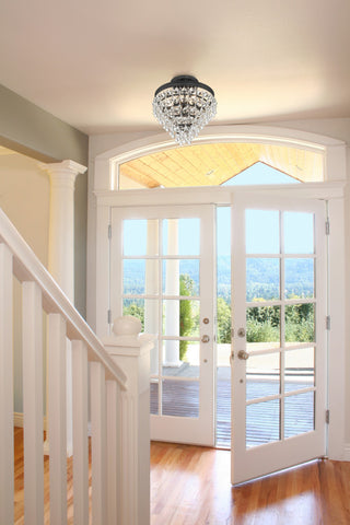 CRYSTORAMA Calypso 3 Light Matte Black Ceiling Mount