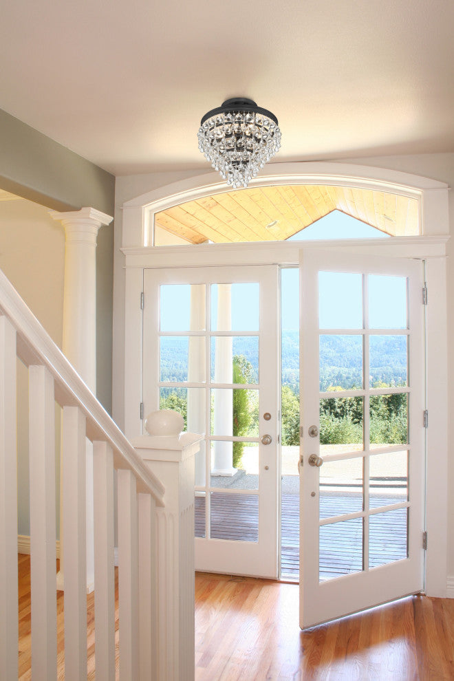 CRYSTORAMA Calypso 3 Light Matte Black Ceiling Mount