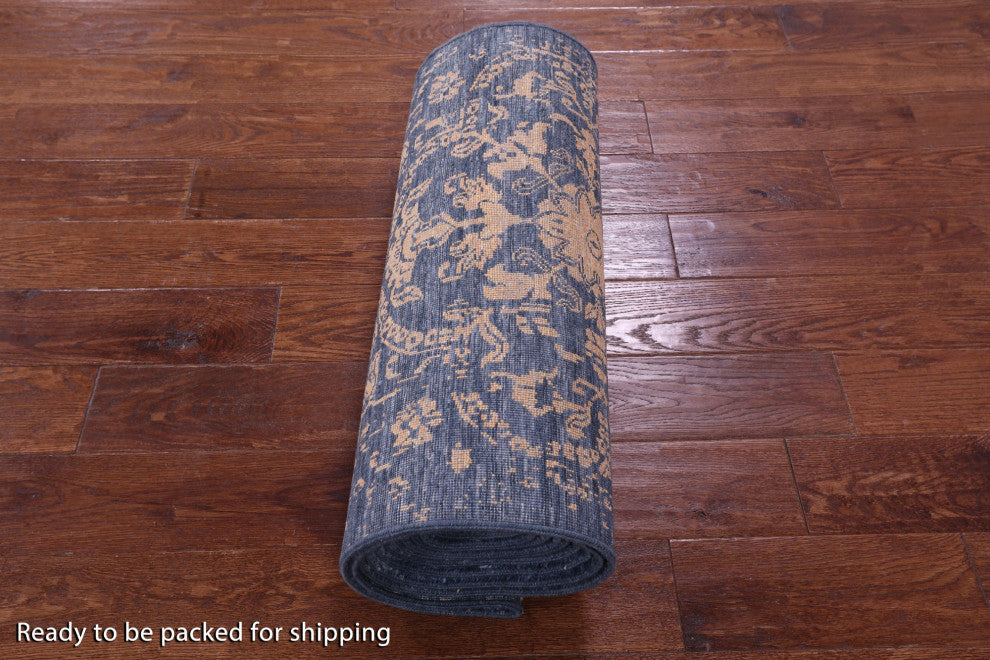 Runner Modern Wool and Silk Handmade Rug 2' 5" X 18' 0" Q9241