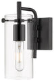 Innovations 352-1W-BK-CL-LED Press 1 Light Bath Vanity Light, Matte Black