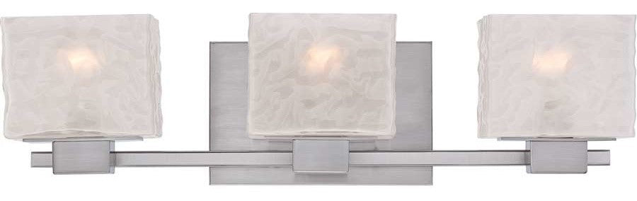 Quoizel MLD8603BN Three Light Bath Fixture Melody Brushed Nickel