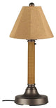 Bahama Weave 30" Table Lamp With 2" Mocha Cream Wicker Body, Bronze Base