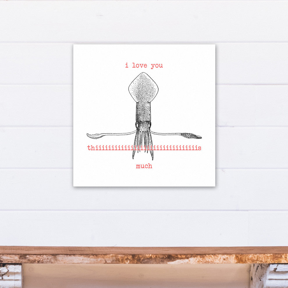 Squid Love 20x20 Canvas Wall Art