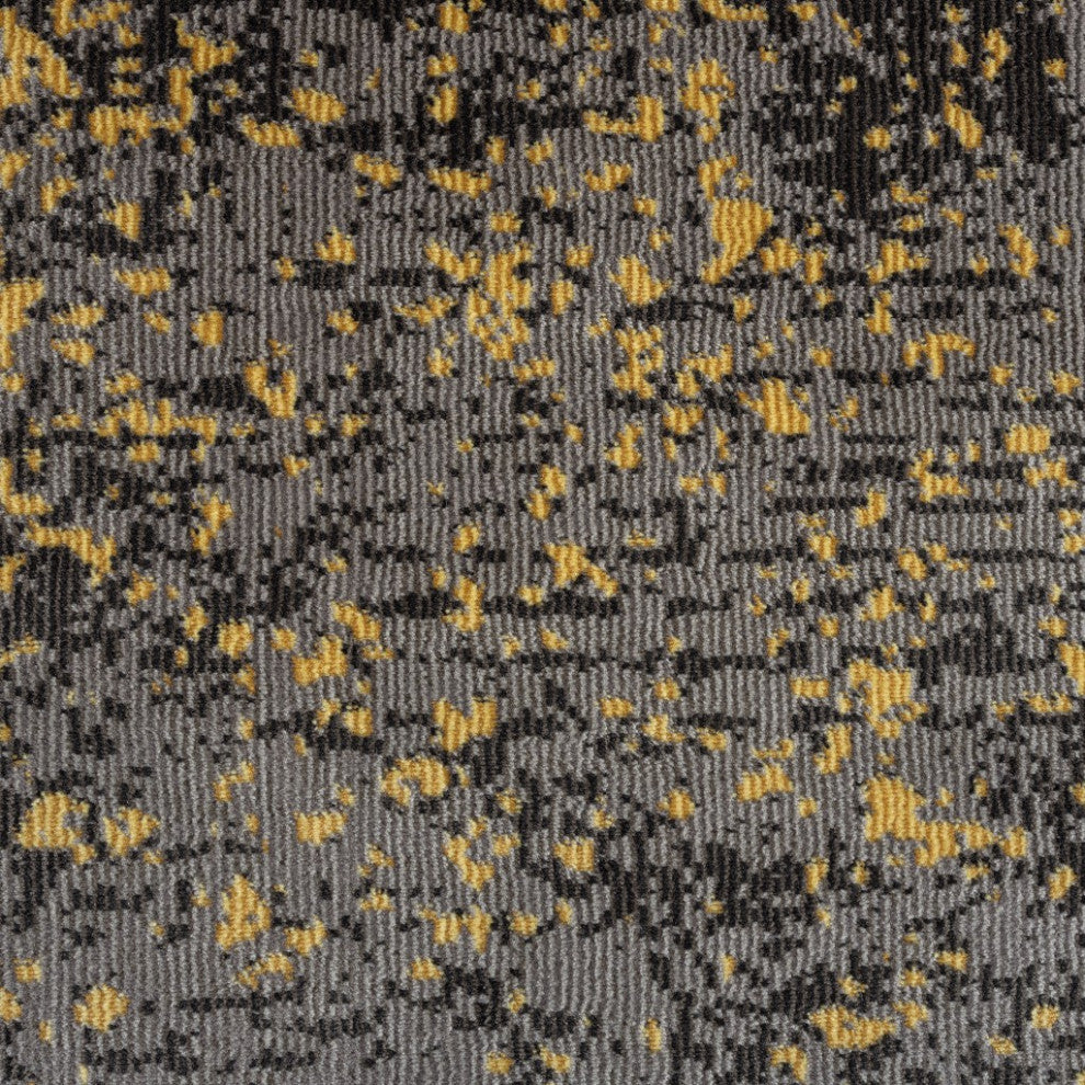 8??x 10??Gray and Yellow Abstract Sprinkle Area Rug