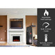 47.8" York Electric Fireplace Mantel With Deep Log Insert, White
