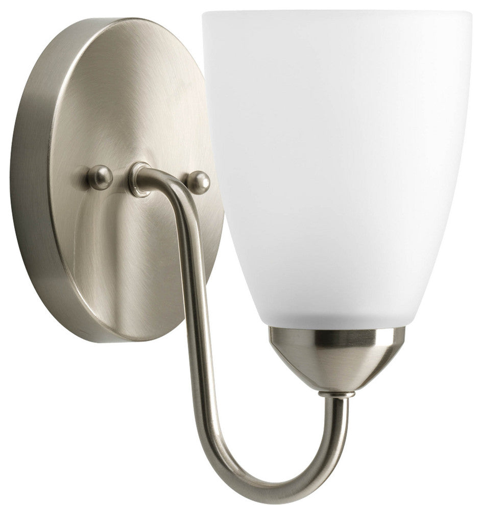 Progress Lighting 1-100W Medium Bath Bracket, Brushed Nickel