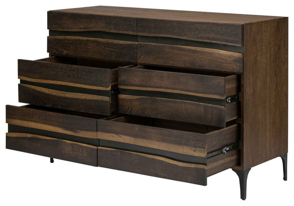 Prana 6-Cabinet Oak Dresser