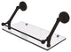 Prestige Regal 18" Floating Glass Shelf with Gallery Rail, Oil Rubbed Bronze