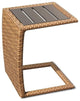 TKC Laguna Outdoor Wicker / Rattan Side Table in Caramel