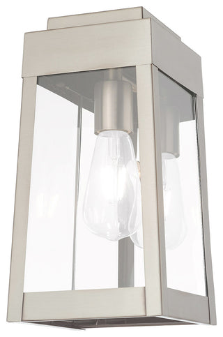 Livex Lighting Brushed Nickel 1-Light Outdoor Wall Lantern