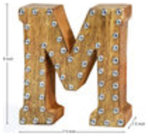 Handmade Eco-Friendly Wall Decor Alphabet Letter Block, 1.3x7.8x7.5