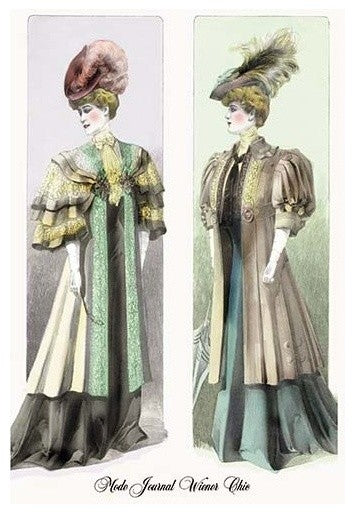 Mode Journal Wiener Chic: Refined Looks of 1906- Gallery Wrapped Canvas Art