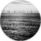 Wind Turbines Black And White, Landscape Large Disc Metal Wall Art, 36"