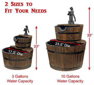 Extra Large 10 Gallons Cascading Water Fountain with Adjustable Pump