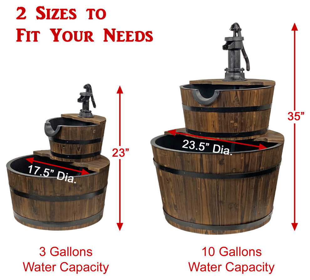Extra Large 10 Gallons Cascading Water Fountain with Adjustable Pump