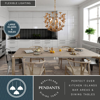 Camellia 5-Light Gold Flower Pendant Ceiling Chandelier Dining Room Fixture