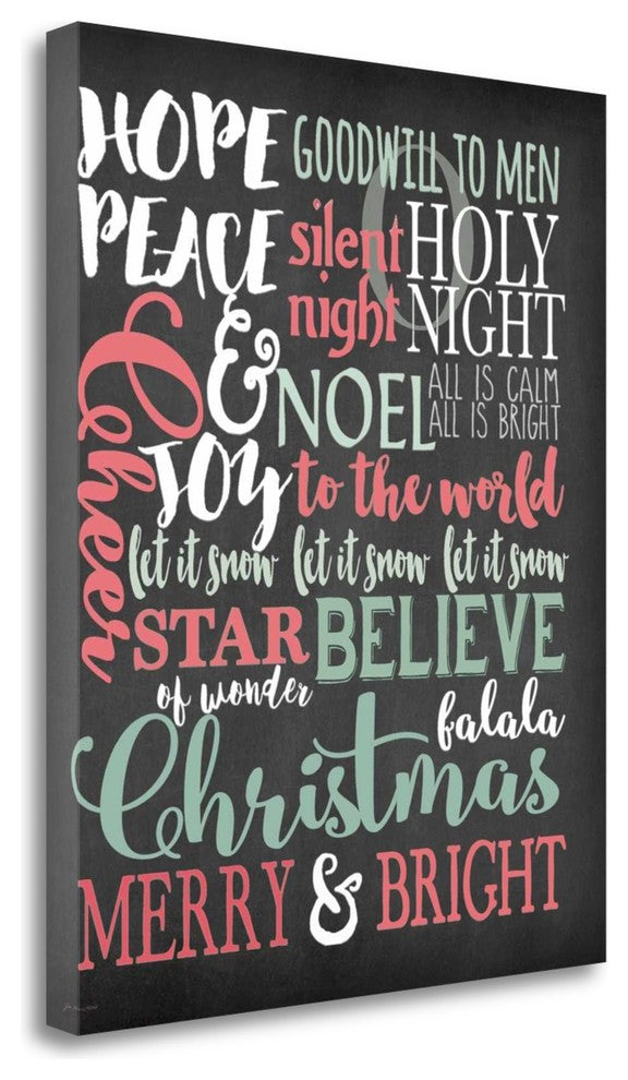 "Merry And Bright Subway" By Jo Moulton, Giclee Print on Gallery Wrap Canvas