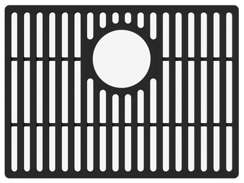 VIGO Silicone Protective Bottom Grid for Single Bowl Kitchen Sink, Matte Black, 19"lx14"w