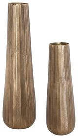 Uttermost Vertiforge Antique Gold Vases Set of 2