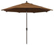11' Bronze Auto-Tilt Crank Lift Aluminum Umbrella, Sunbrella, Teak