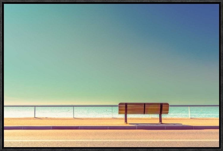 "The Bench" Framed Canvas Giclee by Arnaud Bratkovic, 23x16"