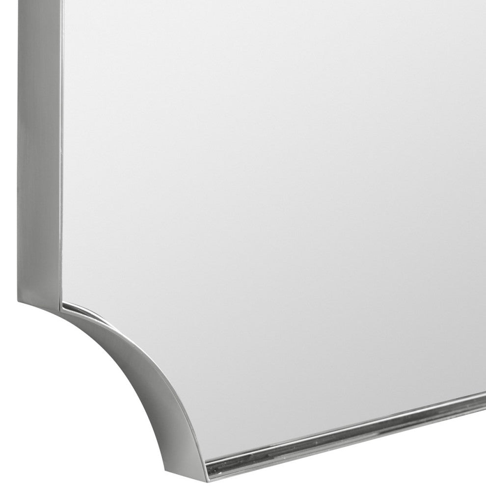 Uttermost Lennox Nickel Scalloped Corner Mirror 09710
