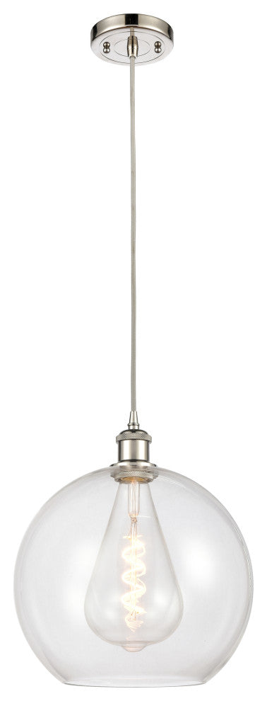 Innovations 516-1P-PN-G122-12-LED 1-Light Mini Pendant, Polished Nickel