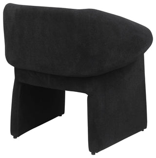 Upholstered Accent Chair With Sloped Arms, Black