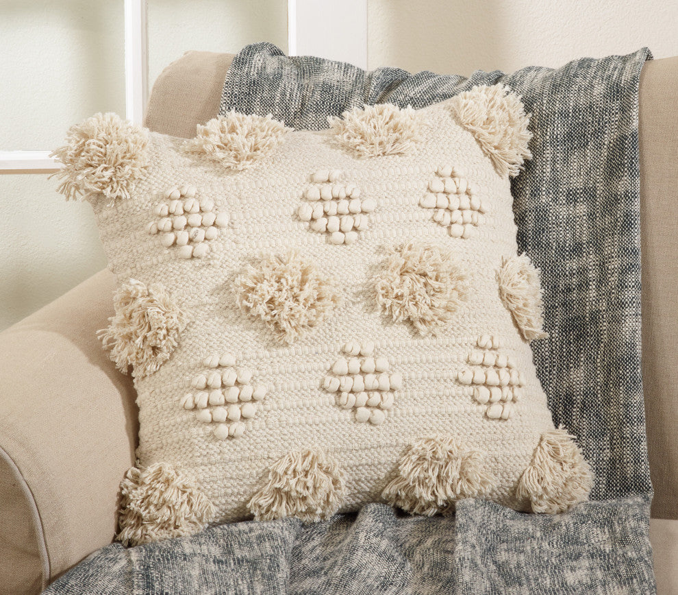 Moroccan Tufted Down Filled Throw Pillow