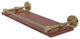 Waverly Place 16" Solid Wood Shelf with Gallery Rail, Unlacquered Brass