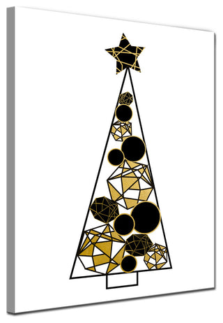 Ready2HangArt 'Glam Tree' Wrapped Canvas Christmas Textual Wall Art