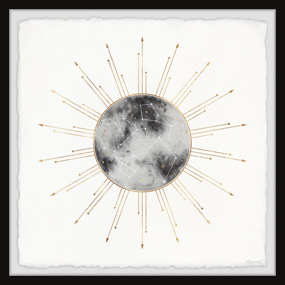 "Night Sky Guide" Framed Painting Print, 18x18