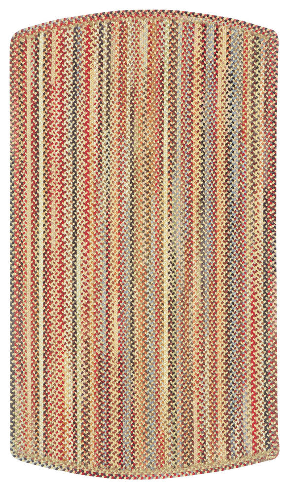 Capel Portland Gold 0346_100 Braided Rugs - 3' X 5' Concentric Rectangle