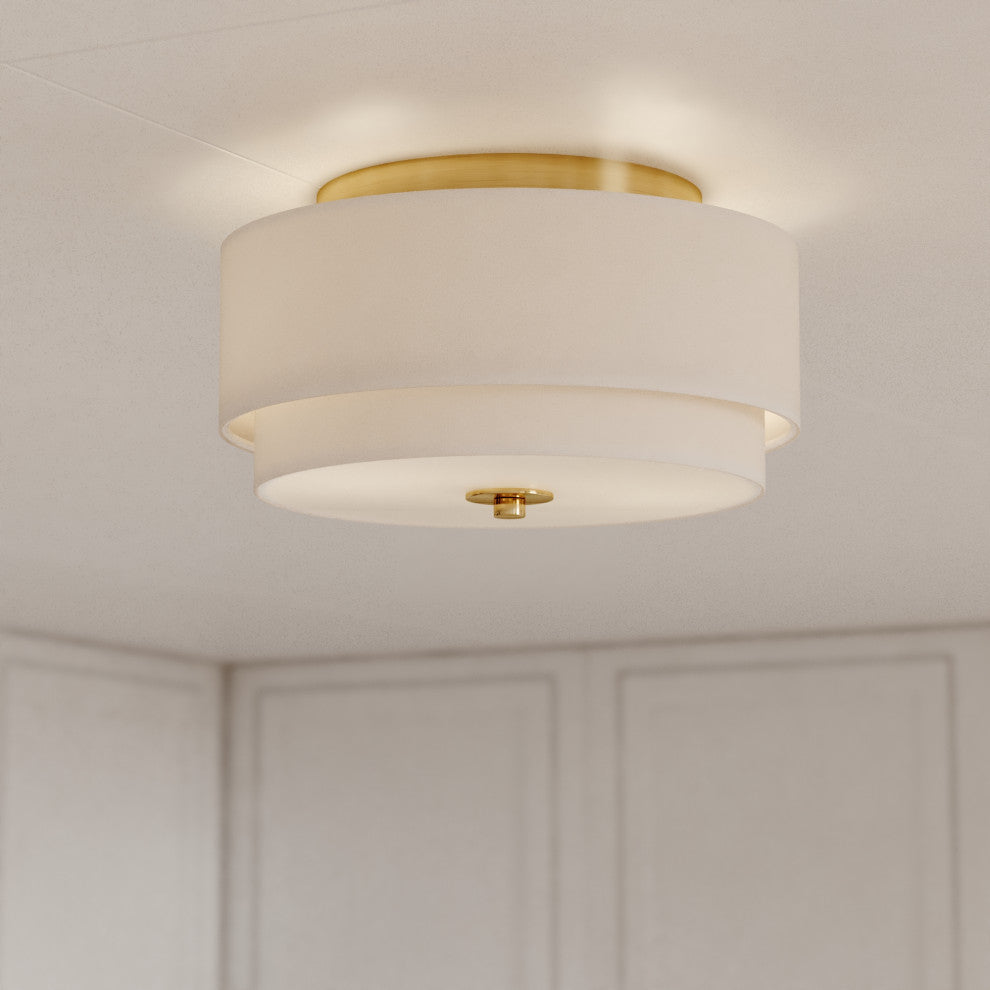 Burnaby 13" Flush Mount Matte Brass