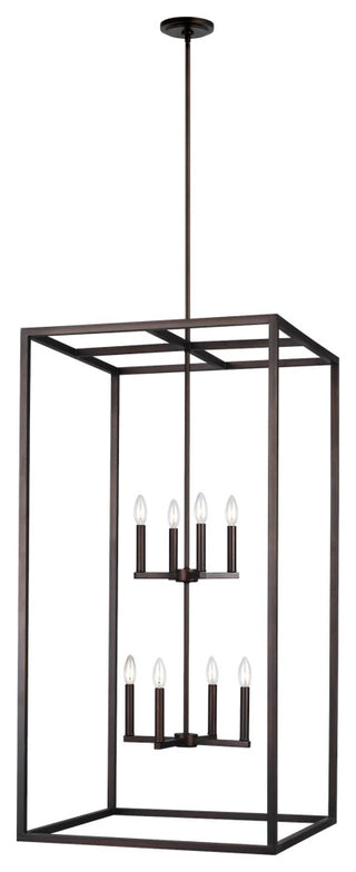 Moffet Street Extra Large 8-Light Hall/Foyer, Burnt Sienna