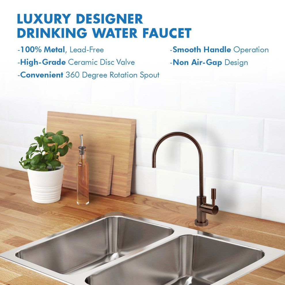 APEC Premium Quality Ceramic Disc Faucet Lead-Free Non Air Gap, Antique Wine