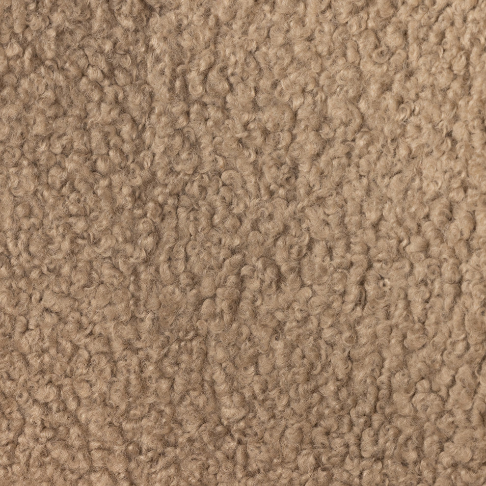 Tybalt Swivel Chair, Sheepskin Camel