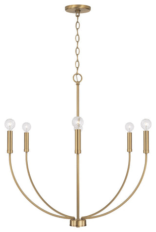 Capital Lighting 452161 Ansley 6 Light 30"W Taper Candle Style - Matte Black