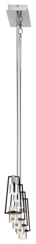 Ayse Matte Black Linear Chandelier 4-Light LED