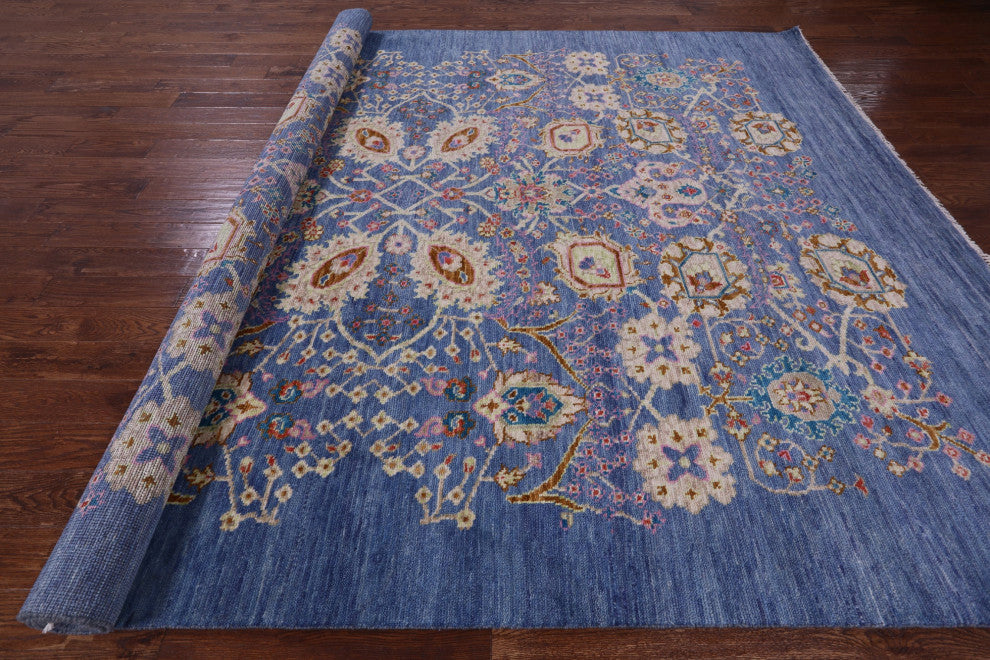 Turkish Oushak Hand Knotted Wool Rug 9' 1" X 12' 1" - Q13583