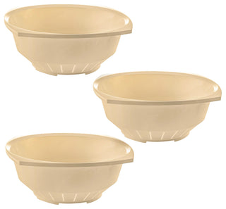 Plastic Colander Strainer for Spaghetti and Pasta, 10 Inches (3-PACK), Ivory