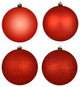 Vickerman N590839 3" Bittersweet 4-Finish Ball Ornament Assortment, 16 per Box
