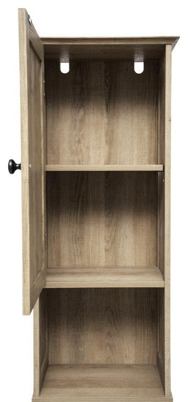 Dune Freestanding Bathroom Linen Tower Storage Cabinet, Brown