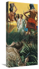 "Village of Amazon Man Snatchers" Canvas by Mort Kunstler, 12x24"